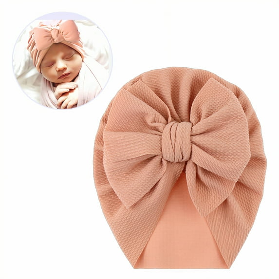 TELOLY Baby Hats,Feminine Charm Newborn Hats,Elegant Lovely Look Baby Beanies 6-12 Months,Red