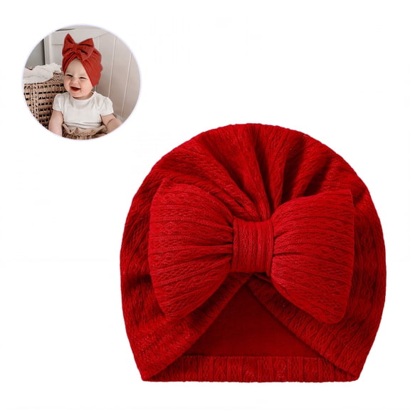 TELOLY Baby Hats,Light and Warm Baby Beanies 6-12 Months,Baby'S Fall and Winter Essential Baby Hat,Red