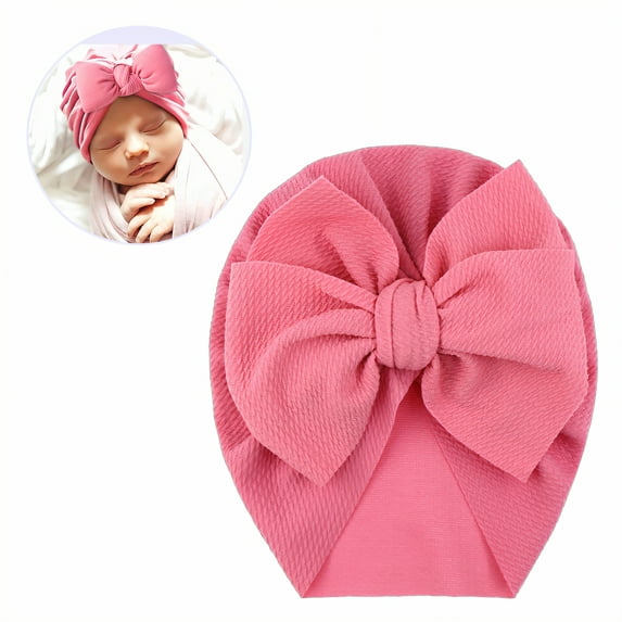 TELOLY Baby Hats,Snug Wrap Baby Hat,All-Around Baby Coverage Newborn Hats,Pink