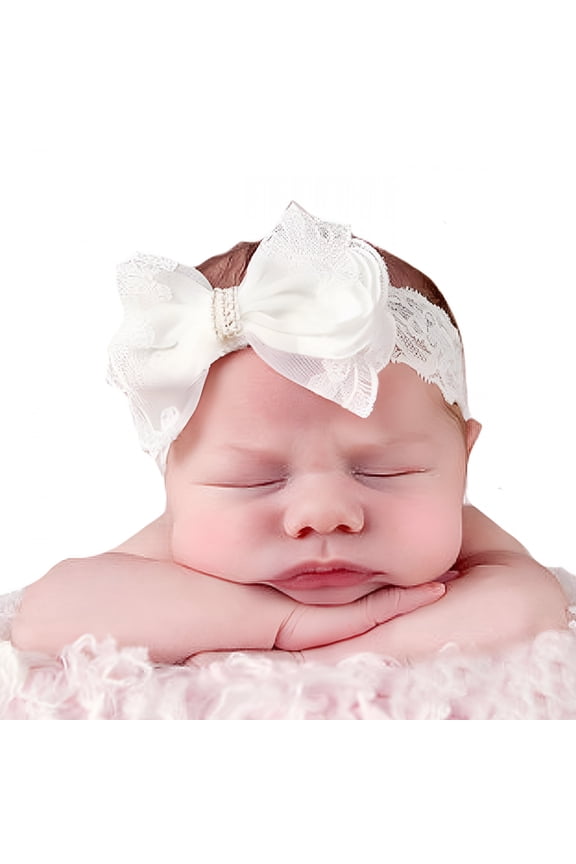 Baby Lace Headbands Big Bows Hairbands Hair Elastics Girls Newborn Infant Kids