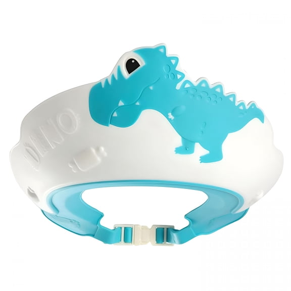 TELOLY Baby Shower Cap Shield,Shower Cap for Kids,Visor Hat for Eye and Ear Protection for 0-9 Years Old Children,Cute Dinosaur/Crocodile/Hippo Shape Makes the Baby Bath More Fun