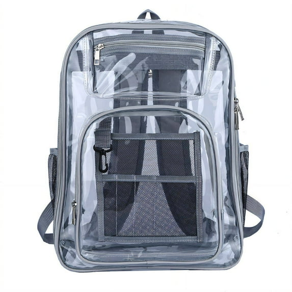 TELOLY Backpack Ultra-Light Clear Backpack High Capacity Adjustable Shoulder Straps Backpacks Style2 Black