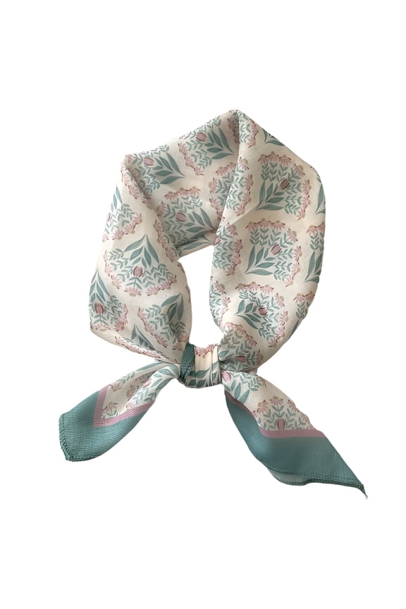 Bandanas for Women,Cotton and Linen Green Bandana,Plants and Flowers Cotton and Linen Bandana,Green