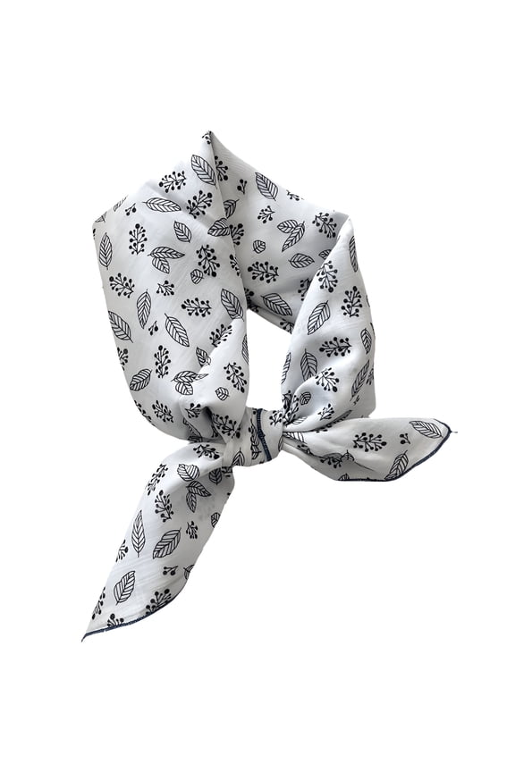 Bandanas for Women,Floral White Bandana,Retro Art Cotton and Linen Bandana,Style2