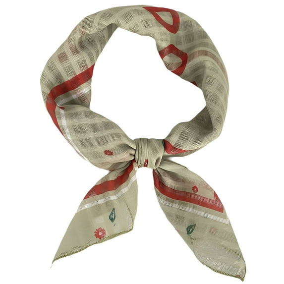 TELOLY Bandanas for Women,Neck Guard Green Bandana,Plant and Flower Cotton Bandana,Style2