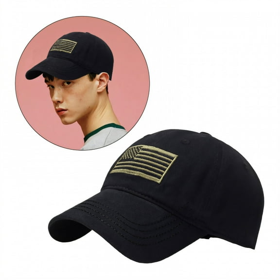 TELOLY Black Men's Baseball Cap - Breathable, Effective Sun Protection