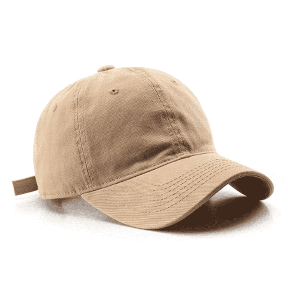 TELOLY Baseball Cap Large Head Circumference Solid Color Sun Hat Four Seasons Soft Top Curved Brim Peaked Hat Sun Hats for Women,Khaki