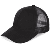 TELOLY Baseball Cap Men and Women Outdoor Caps for All Seasons Maga Hat Breathable Mesh Curved Eaves Sun Hats for Women,Black