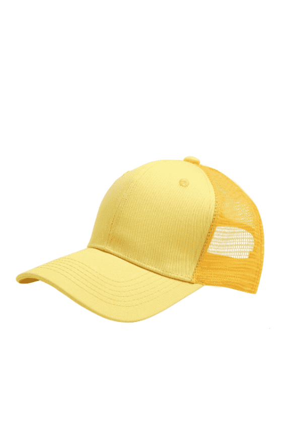 Baseball Cap Men and Women Pure Cotton Summer Sun Hat Solid Color, Fashionable and Versatile Breathable Sun Hats for Women,Yellow