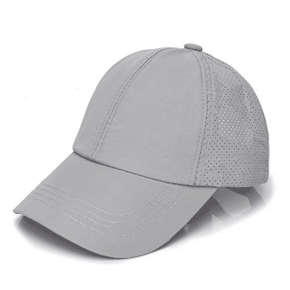TELOLY Baseball Cap Men and Women Summer Solid Color Sports and Leisure Sun Hat Cross Ponytail Breathable Wide Eaves Womens Hats,Light Gray