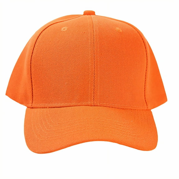 TELOLY Baseball Hats for Women,Korean Simple Style Ball Caps Women,Comfortable Breathable Fabric Baseball Caps for Women,Orange,OneSize