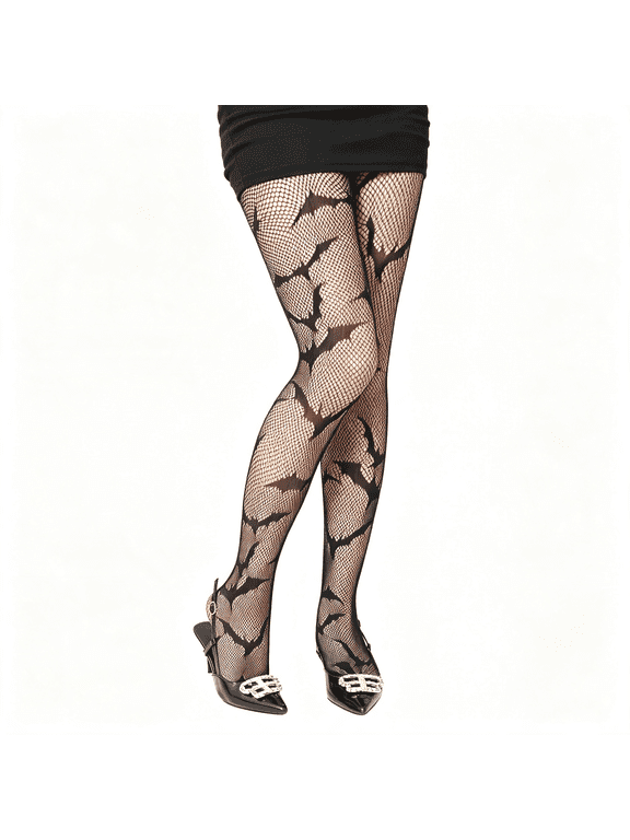 Bat Fishnet Stockings for Women Gothtight Sexy High Waist Black Gothic Tights Anniversary Birthday Gift for Women Sexy High Waist Piano Tights