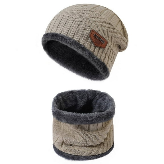 TELOLY Beanie For Men Soft & Thickened Womens Beanie Cold-Resistant & Windproof Stocking Stuffers For Men Khaki