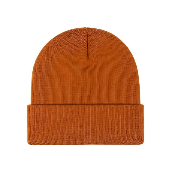 TELOLY Beanies Hats Men,Lightweight and Portable Caps for Men,Ideal Everyday Wear Hats for Men,Orange