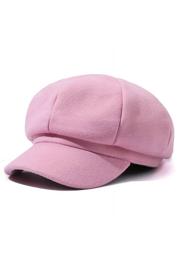 Beret Hats for Women,Wool Warm Hats,Women Cap,Pink