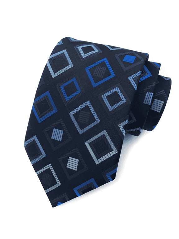 Black Tie,Polyester Jacquard Fabric Ties for Men,Fashion Plaid Design Corbatas Para Hombres Elegantes,style 6
