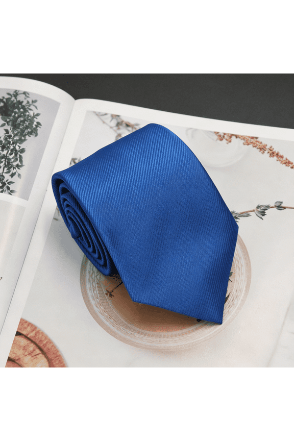 Blue Tie Business Men Classic Dress T-Shirt Tie Adjustable Casual Shirt Tie Blue Ties for Men