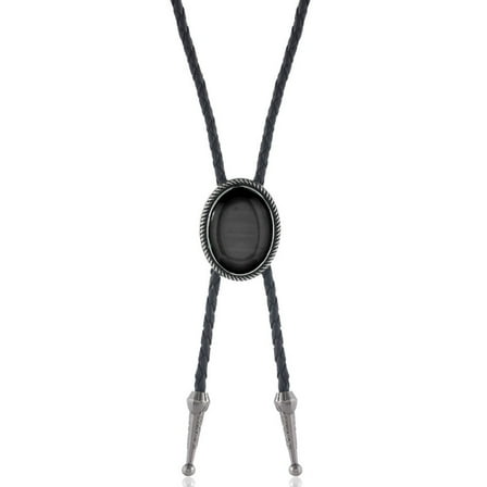 TELOLY Bolo Tie Vintage Style Necktie Hip-Hop Style Design Ties Black