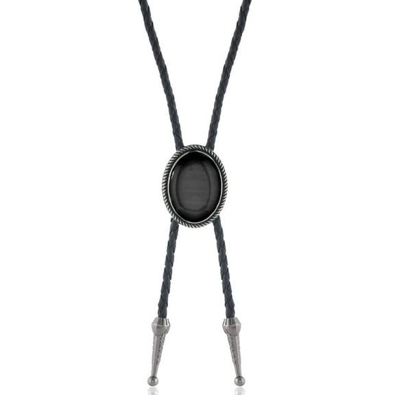 TELOLY Bolo Tie Vintage Style Necktie Hip-Hop Style Design Ties Black