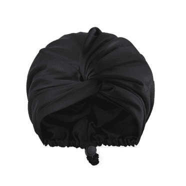 TELOLY Bonnet for Sleeping Microfiber Hair Bonnet Adjustable Size Hats for Women,Black