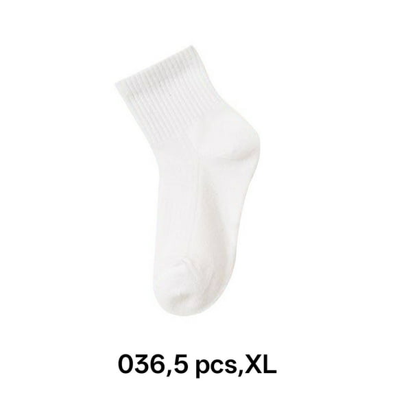 TELOLY Boys Crew Socks,Breathable and Lightweight Socks for Boys 6-8,Gentle on the Skin Kids Socks,White
