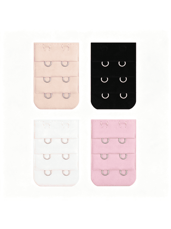 Bra Extender 2 Hook Bra Back Clips Bra Strap Extender Bra Clasp (4Pcs Bra Extender 2 Hook)