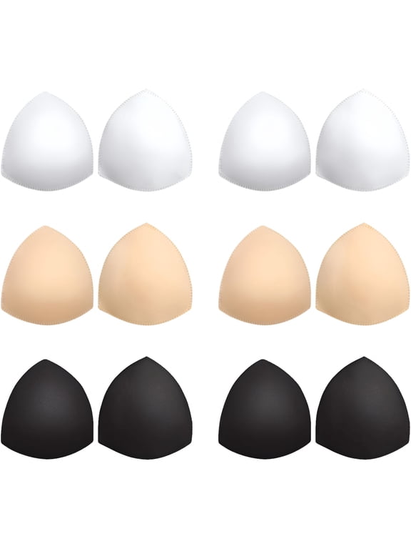 Bra Pads Inserts 6 Pairs, Bra Cups Inserts, Removable Breast Enhancers Inserts for Women