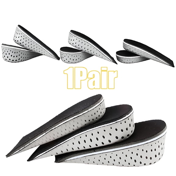 TELOLY Breathable Memory Foam Height Increase Insole Invisible Increased Heel Lifting Inserts Shoe Lifts Shoe Pads Elevator Insoles for Men Women