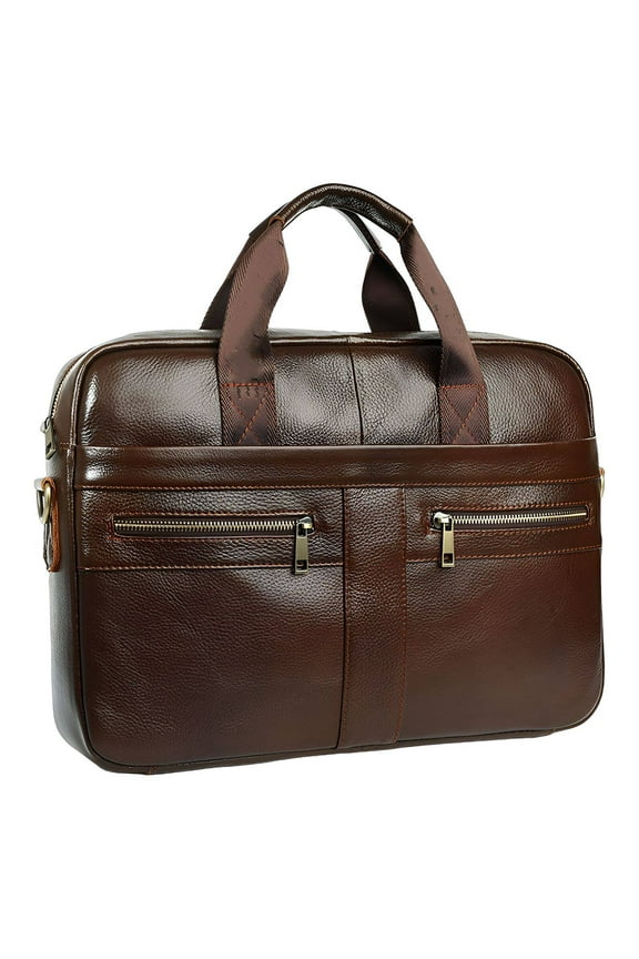 Briefcases for Men,Durable and Glossy Leather Laptop Bag for Men,Attention to Detail Leather Briefcase for Men,Coffee