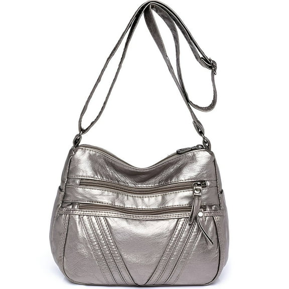 TELOLY Bucket Bag,Daily Outings Bucket Bags for Women,Shopping Travel Crossbody Bags for Women Medium Size,Silver