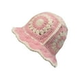 thumbnail image 1 of TELOLY Bucket Hat,Adjustable Fit Crochet Hats for Women,Flexible and Comfortable Wear Womens Beanies for Winter,Pink, 1 of 5