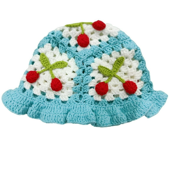 TELOLY Bucket Hat,Unique Look Bucket Hats,Perfect Expressing Personality Womens Beanies for Winter,Blue