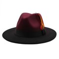 thumbnail image 1 of TELOLY Bucket Hats for Woman,Unique Feather Decoration Womens Hats,Ideal for Fall and Winter Mens Hat,Red1+Black, 1 of 4