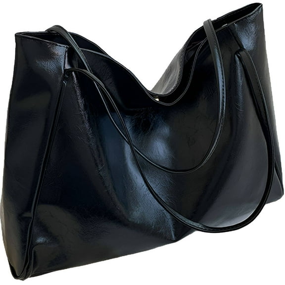 TELOLY Burgundy Purse,Daily Items Tote Bag,Flexible Wear Shoulder Bag,Black