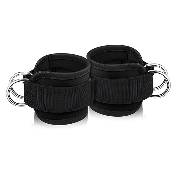 TELOLY Cable Machine Ankle Straps for Kickbacks, Adjustable Glute Workout Leg Straps with Dual Buckle and Neoprene Padding for Lower Body Exercises