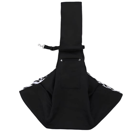 TELOLY Cat Sling,Easy to Carry Pets Outside Dog Carrier Sling,Spacious Interior Dog Purse,Black