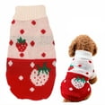 thumbnail image 1 of TELOLY 1Pcs Cat Sweater,Acrylic Dog Vest,Dog Shirts,Red,S, 1 of 6