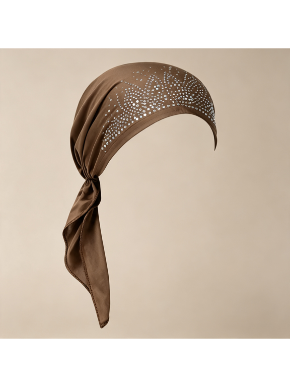 Chemo Headwear for Women Rhinestone Pre-Tied Head Scarf Headwraps Soft Turbans Cancer Hats Beanie Coverings Scarves, Soft Headscarf for Women'S Hair