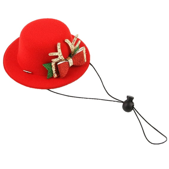 TELOLY Christmas Pet Hat,Adjustable and Versatile Pet Christmas Hat,Soft and Breathable Knit Fabric Xmas Party Caps for Cats,Style31