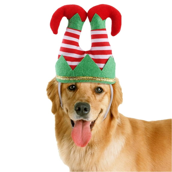 TELOLY Christmas Pet Hat,Christmas Spirit Cat Hat,Cozy Knit Reindeer Look Xmas Party Caps for Cats,M,Style13