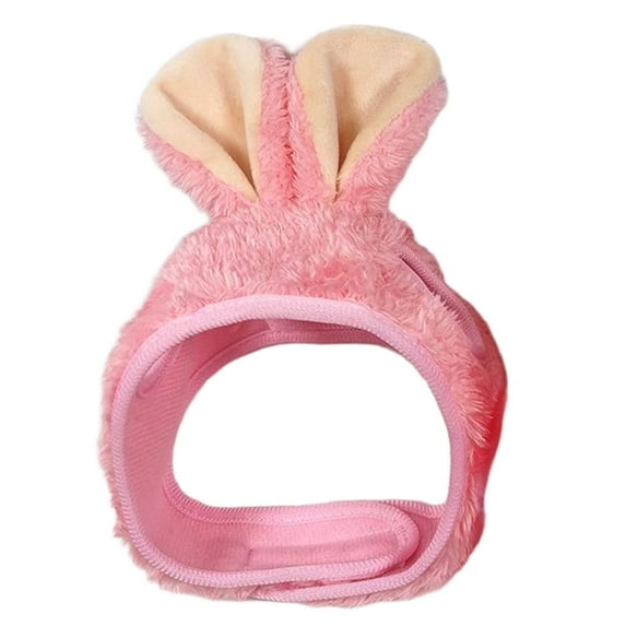 TELOLY Christmas Pet Hat,Soft Knit Pet Santa Hat,Reindeer Look Christmas Joy Christmas Santa Hat for Dog,L,Dark Pink