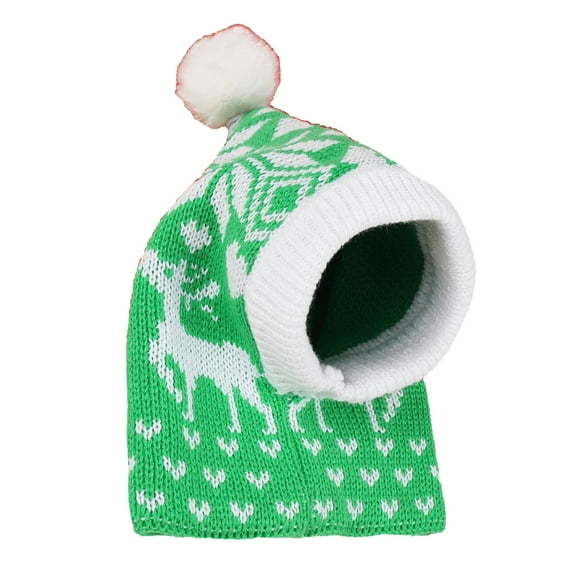 TELOLY Christmas Pet Hat,Winter Knit Dogs Head Accessories,Reindeer Look Cozy Pet Wear Cat Xmas Caps,S,Style2