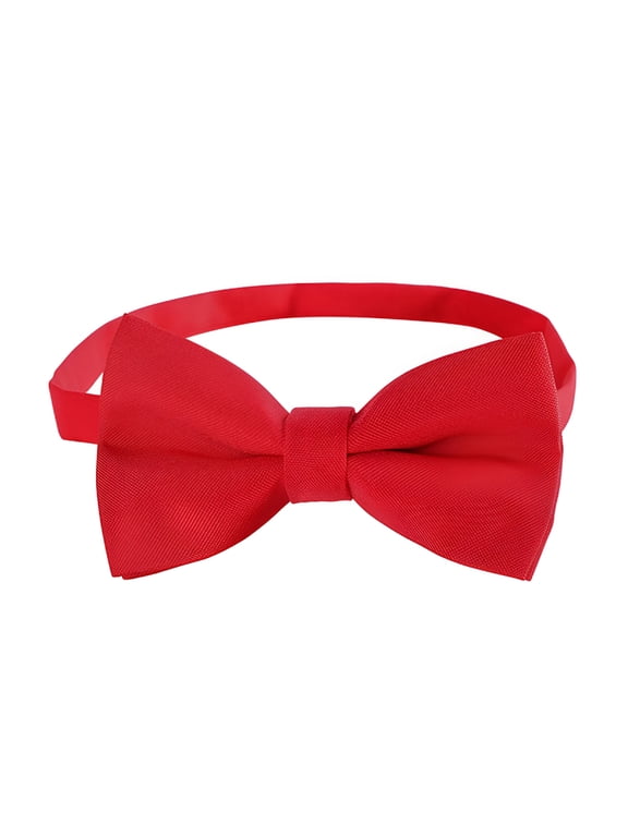 Classic Solid Color Bow Ties for Men, Adjustable Pretied Neck Bowtie for Tuxedo, Wedding, Prom, Black-Tie Events, Formal Parties, and Daily Wear
