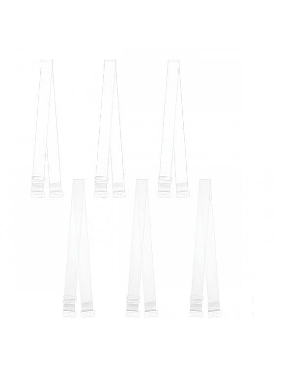 Clear Bra Straps, 3-Pairs Invisible Non-Slip Adjustable Bra Straps for Strapless Bra - 1.8CM