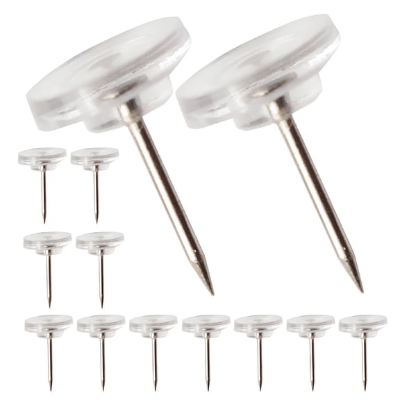 TELOLY Clear Plastic Push Pins for Office and Home Fixing Needs 100 Pieces Lightweight and Compact Size