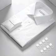 TELOLY Collar Extenders Neck Extender for Expansion of Men Dress Shirts White