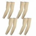 thumbnail image 1 of TELOLY Compression Athletic Arm Sleeves, UV Protective Perfect for Basketball, Baseball, Running (Pack of 4 Pairs, Beige), 1 of 4