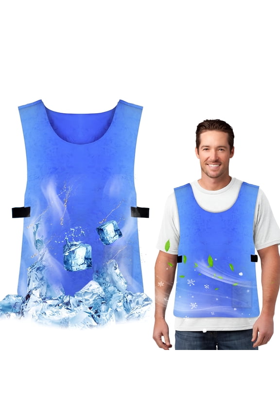 Cooling Ice Vest for Men, Women, PVA Water Activated Evaporative Cool Cold Vest, High Temperature Protective Clothes
