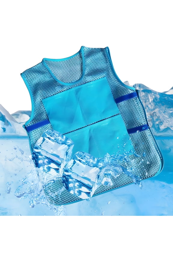 Cooling Vest for Men Women - Summer Cooling Vest with 8Pcs Ice Packs, Breathable Mesh for Hot Weather, Work, Sports, Outdoor Activities