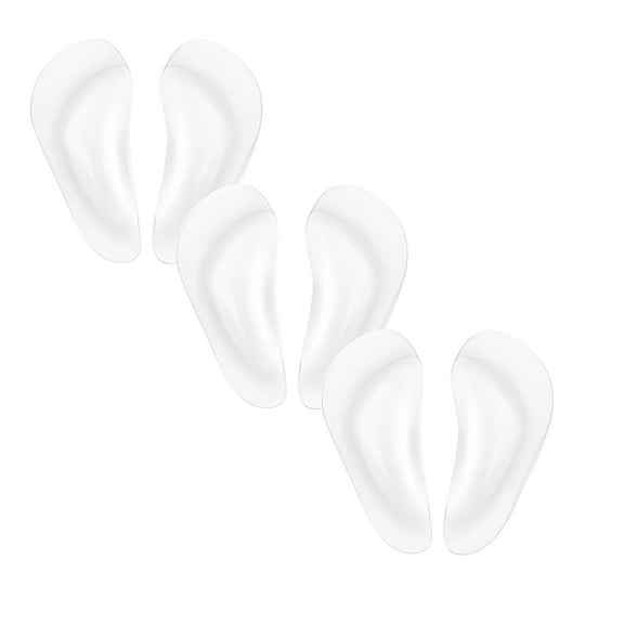 TELOLY Correct Position Arch Support Shoe Insoles for Flat Feet,Clear Gel Arch Inserts for Plantar Fasciitis,Adhesive Arch Pad for Relieve Pressure and Feet Pain Arch Support Inserts Women